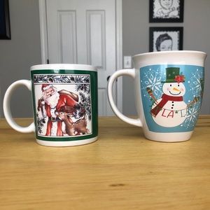 Santa and Snowman Mug Set (2)